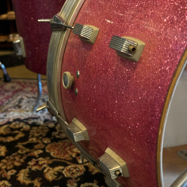 VINTAGE 1960's Trixon Players Grade Speedfire Kit in Pink Sparkle + Snare