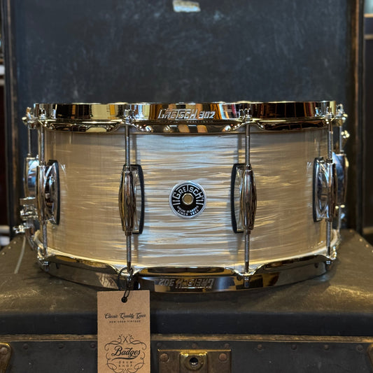 NEW Gretsch 6.5x14 Brooklyn Snare Drum in Creme Oyster