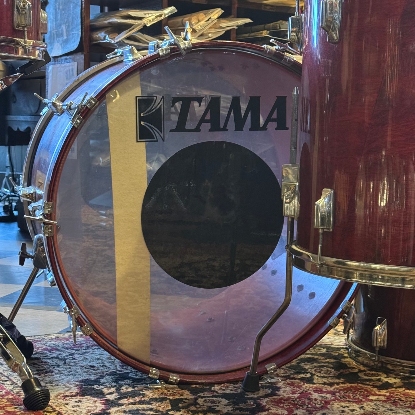 VINTAGE 1980's Tama Superstar in Cherry Stain - 16x22, 11x12, 12x13, 16x16