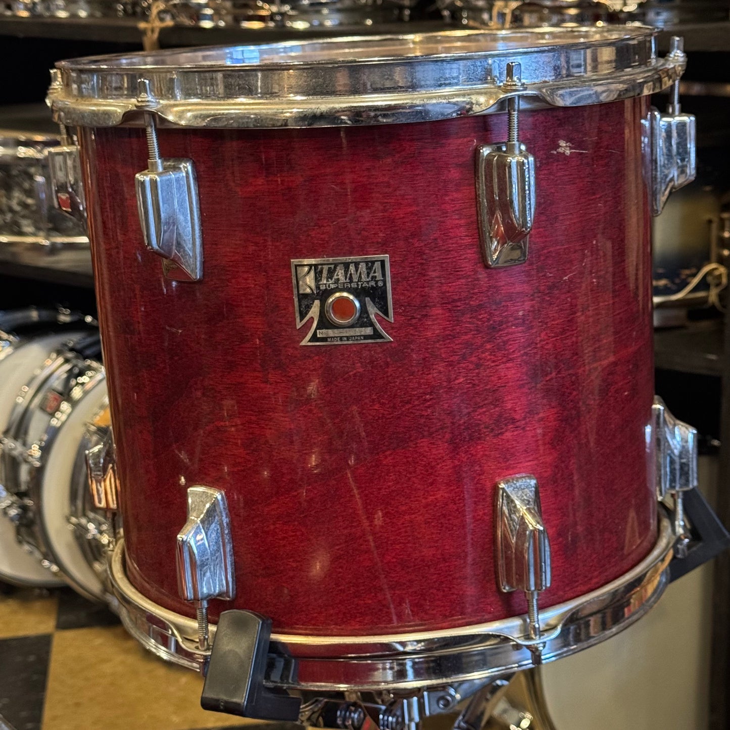 VINTAGE 1980's Tama Superstar in Cherry Stain - 16x22, 11x12, 12x13, 16x16