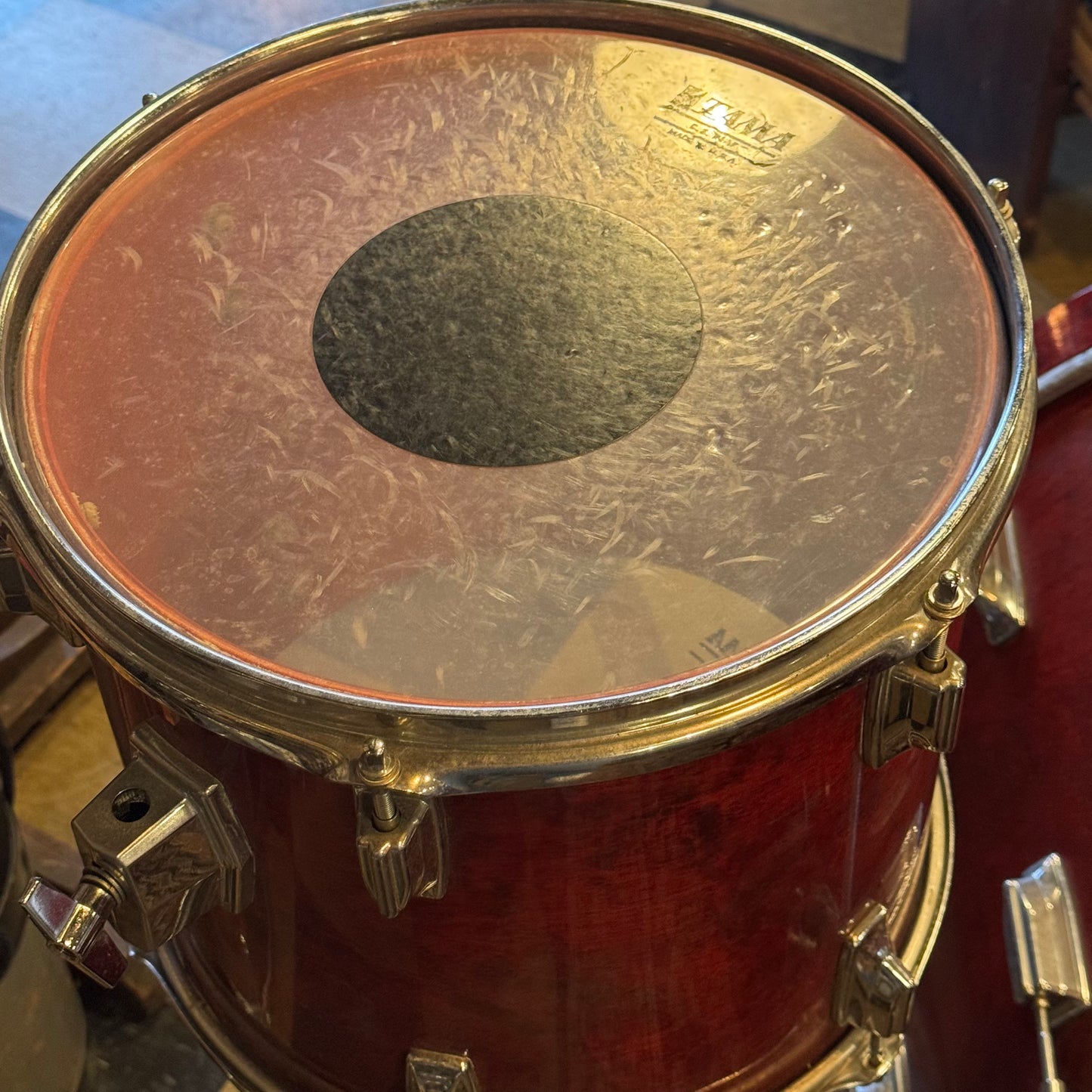 VINTAGE 1980's Tama Superstar in Cherry Stain - 16x22, 11x12, 12x13, 16x16