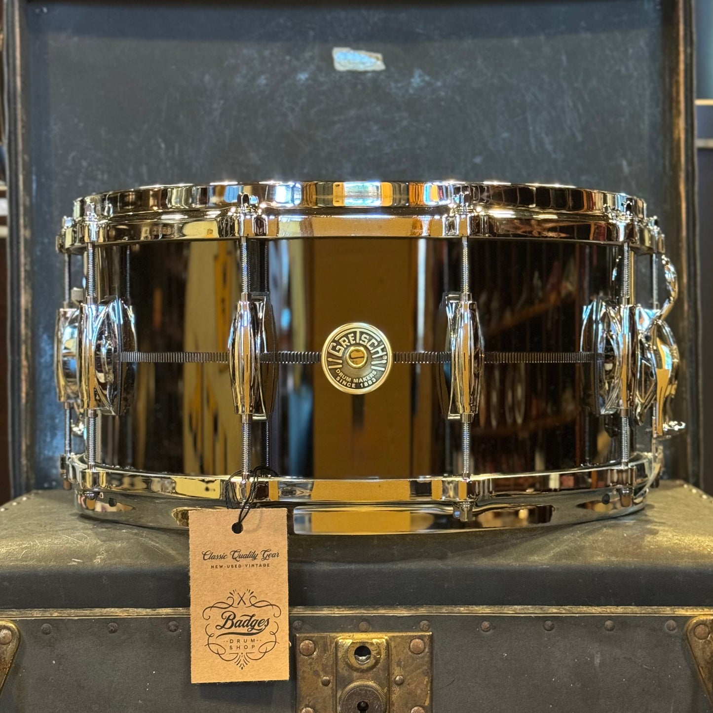 NEW Gretsch 6.5x14 USA Solid Steel Snare Drum