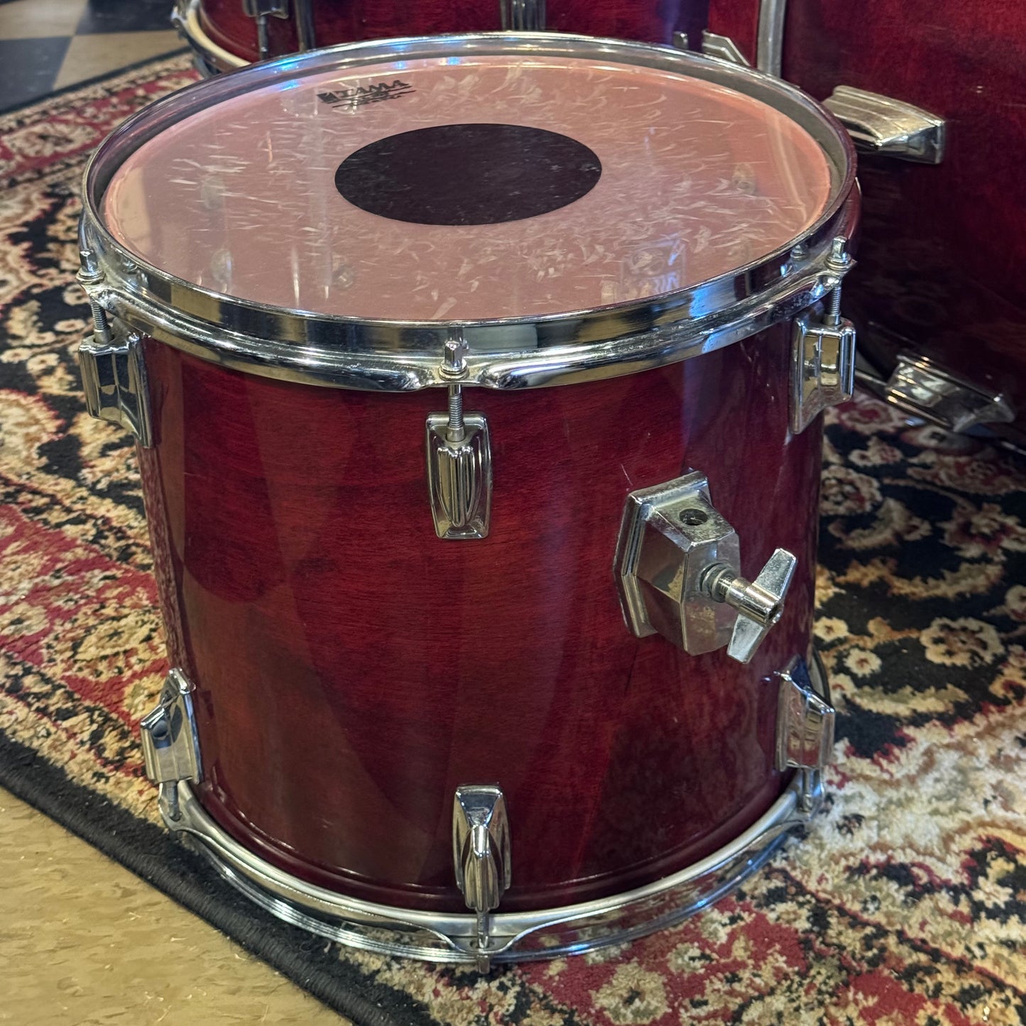 VINTAGE 1980's Tama Superstar in Cherry Stain - 16x22, 11x12, 12x13, 16x16