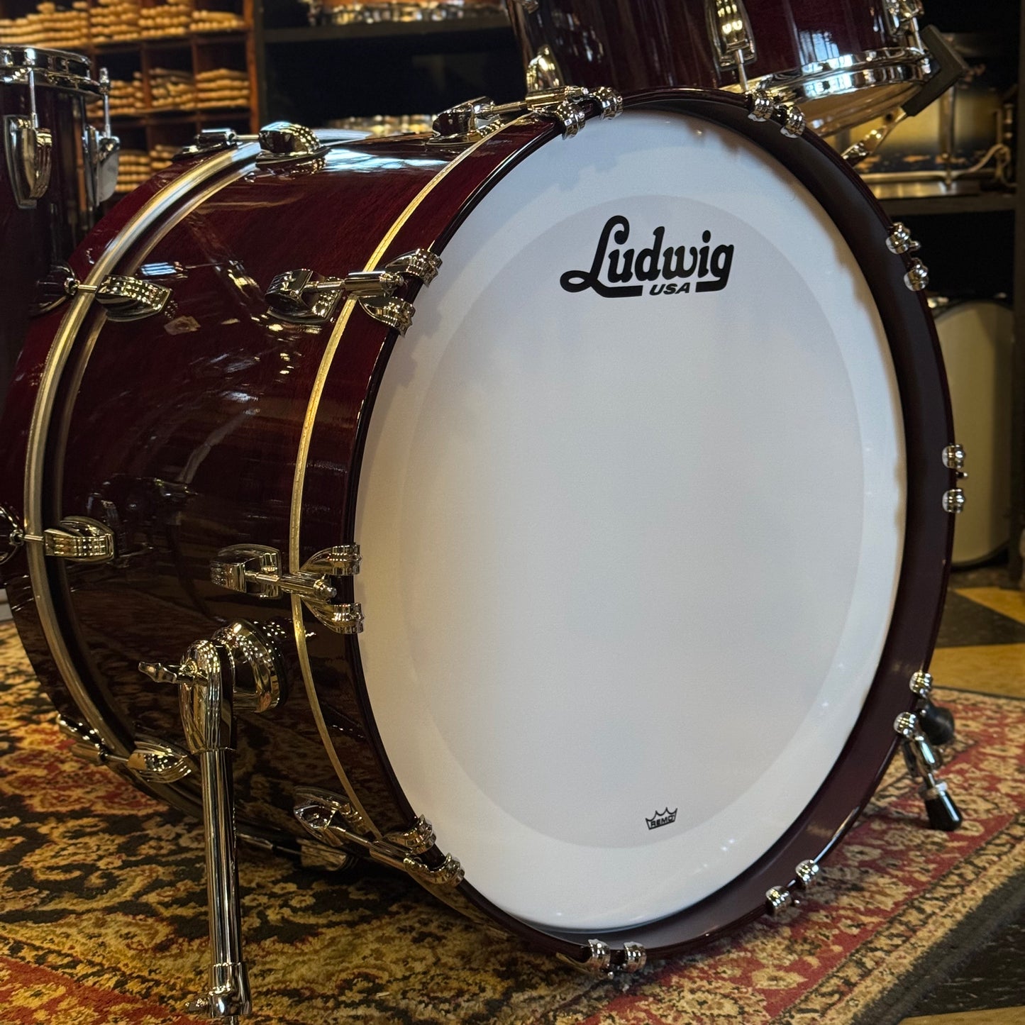 NEW Ludwig Classic Maple Fab Outfit in Cherry Stain Lacquer - 14x22, 9x13, 16x16