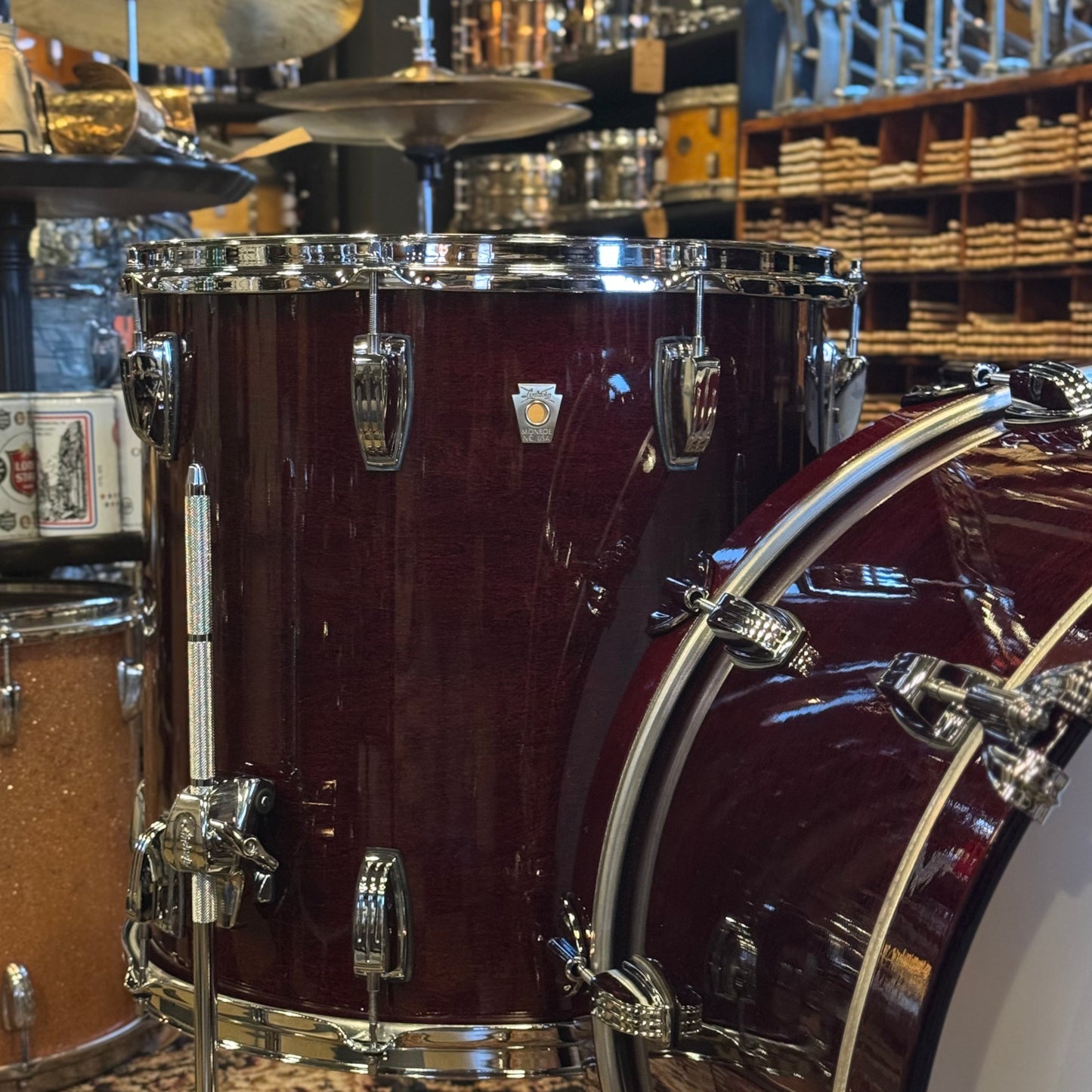 NEW Ludwig Classic Maple Fab Outfit in Cherry Stain Lacquer - 14x22, 9x13, 16x16