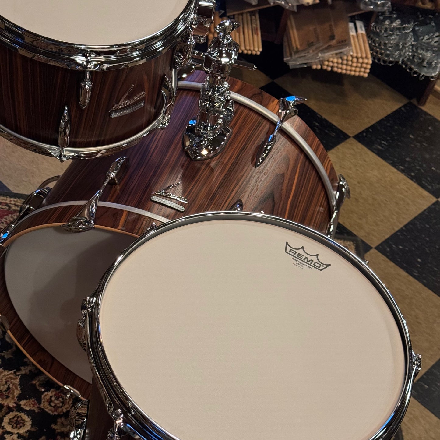 NEW Sonor Vintage Series 3pc in Rosewood Semi Gloss w/ Tom Mount -