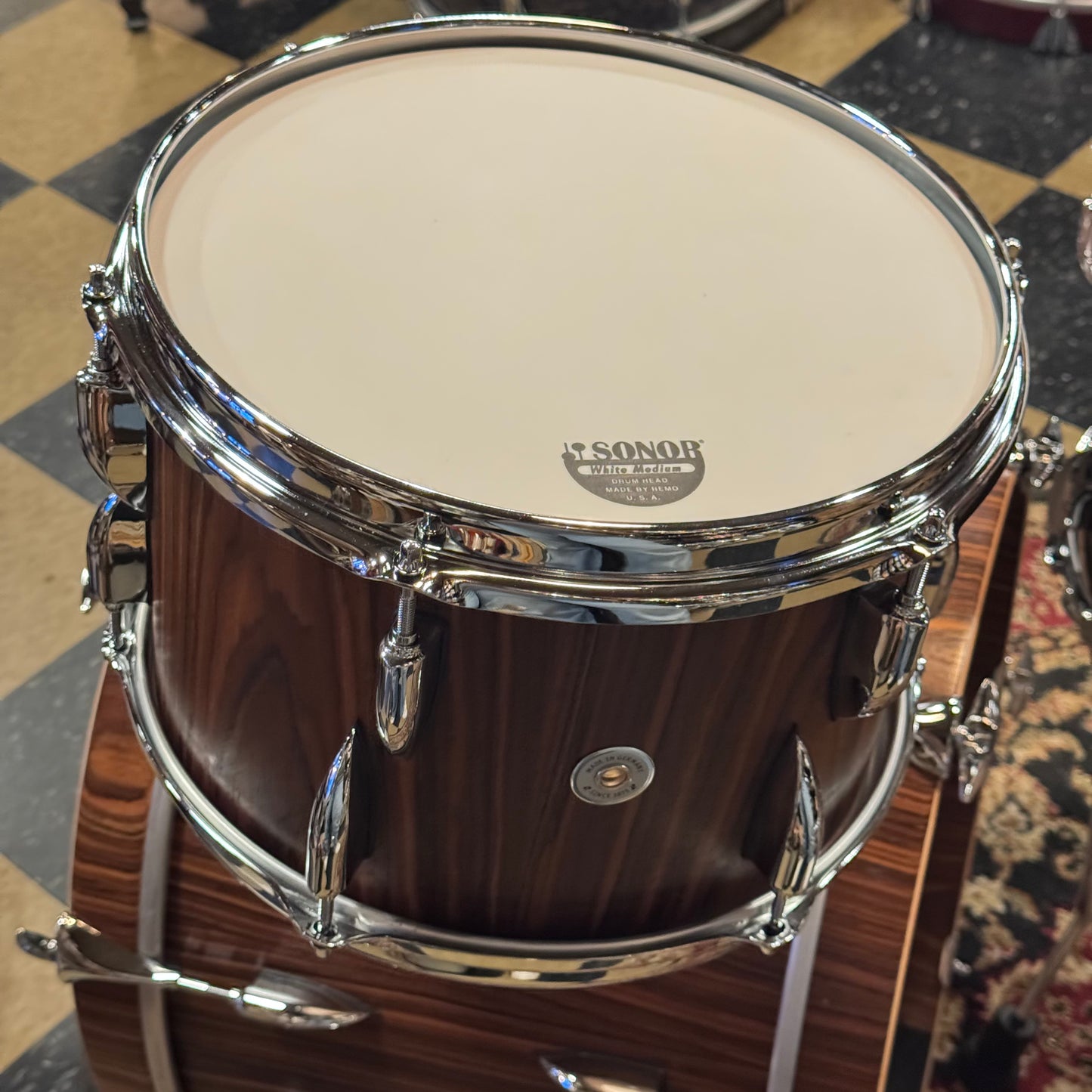 NEW Sonor Vintage Series 3pc in Rosewood Semi Gloss w/ Tom Mount -