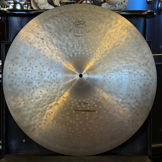 USED Zildjian 22" K Constantinople Thin Overhammered Ride Cymbal - 2180g