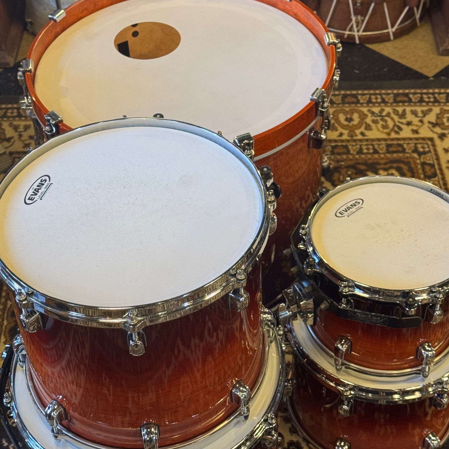 USED 2004 Tama Starclassic Maple in Dark Cherry Fade Lacquer - 18x22, 8x10, 9x12, 12x14, 14x16