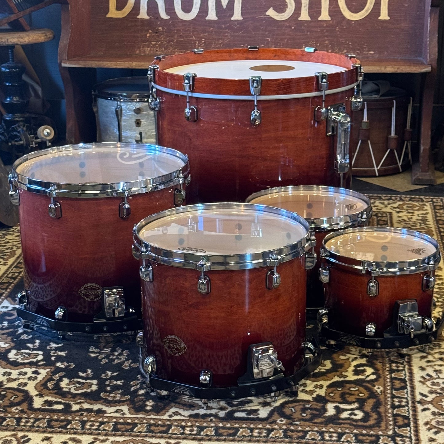 USED 2004 Tama Starclassic Maple in Dark Cherry Fade Lacquer - 18x22, 8x10, 9x12, 12x14, 14x16