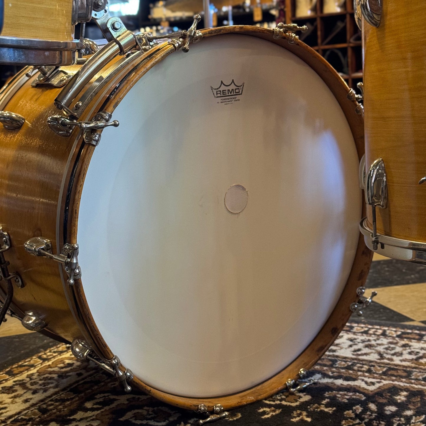VINTAGE 1950's Slingerland 4pc Radio King Gene Krupa Outfit in Knotty Pine - 14x22, 9x13, 16x16, 5x14