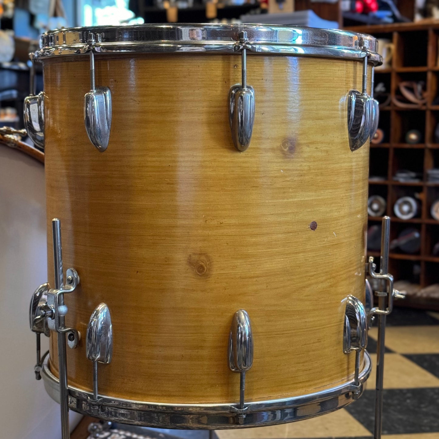 VINTAGE 1950's Slingerland 4pc Radio King Gene Krupa Outfit in Knotty Pine - 14x22, 9x13, 16x16, 5x14