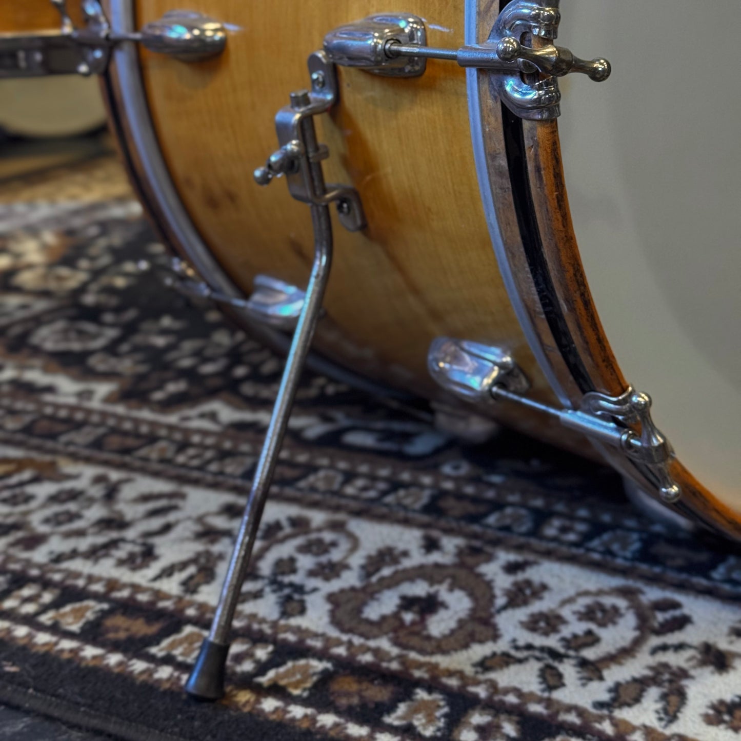 VINTAGE 1950's Slingerland 4pc Radio King Gene Krupa Outfit in Knotty Pine - 14x22, 9x13, 16x16, 5x14