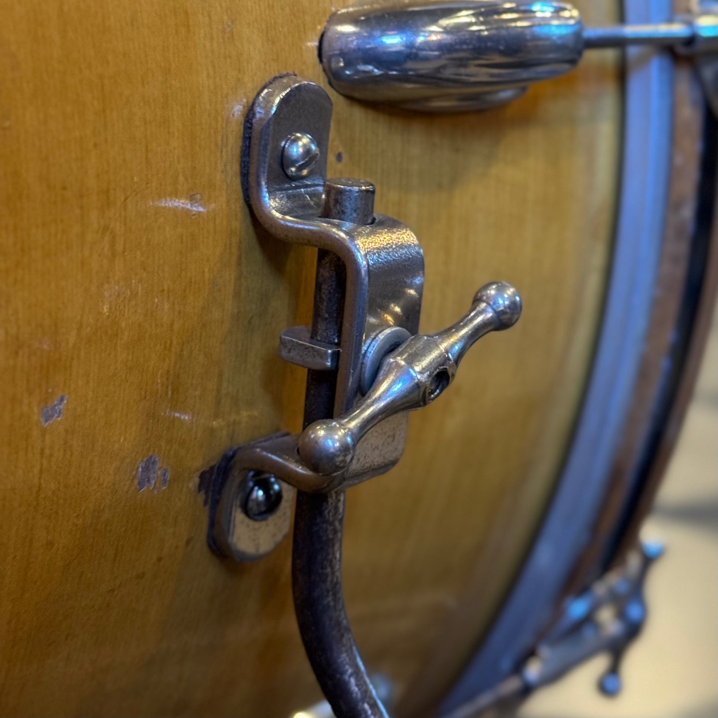 VINTAGE 1950's Slingerland 4pc Radio King Gene Krupa Outfit in Knotty Pine - 14x22, 9x13, 16x16, 5x14