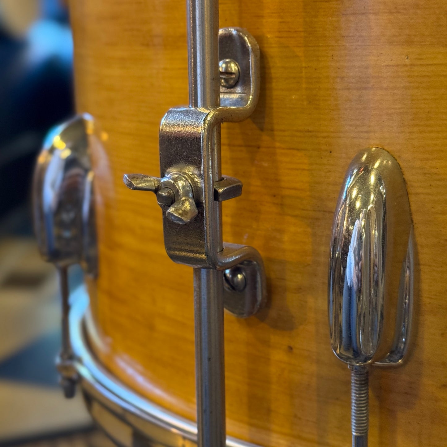 VINTAGE 1950's Slingerland 4pc Radio King Gene Krupa Outfit in Knotty Pine - 14x22, 9x13, 16x16, 5x14