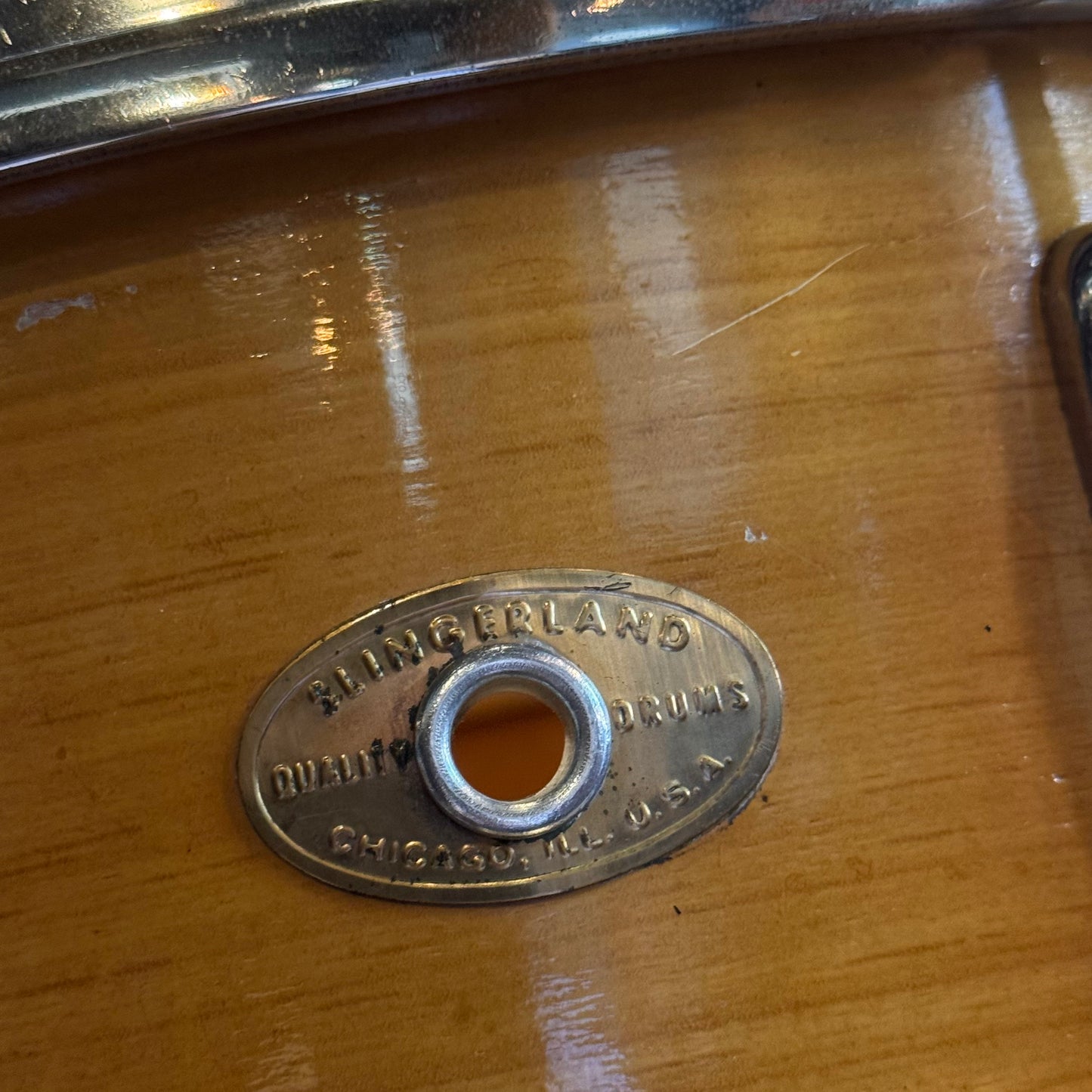 VINTAGE 1950's Slingerland 4pc Radio King Gene Krupa Outfit in Knotty Pine - 14x22, 9x13, 16x16, 5x14