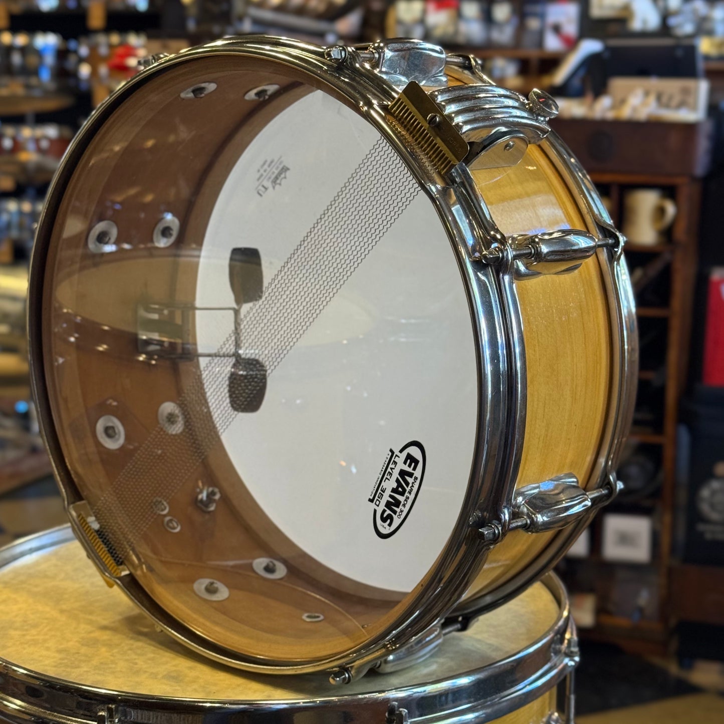 VINTAGE 1950's Slingerland 4pc Radio King Gene Krupa Outfit in Knotty Pine - 14x22, 9x13, 16x16, 5x14