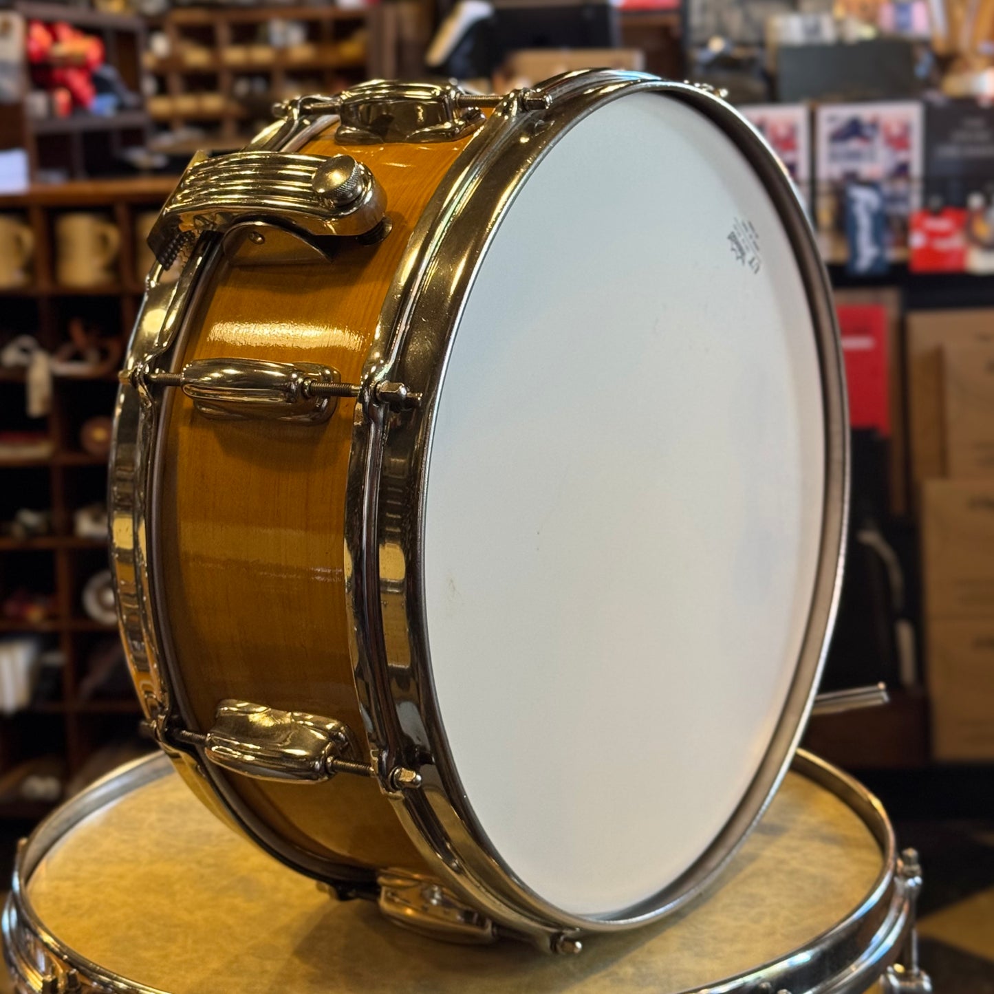 VINTAGE 1950's Slingerland 4pc Radio King Gene Krupa Outfit in Knotty Pine - 14x22, 9x13, 16x16, 5x14