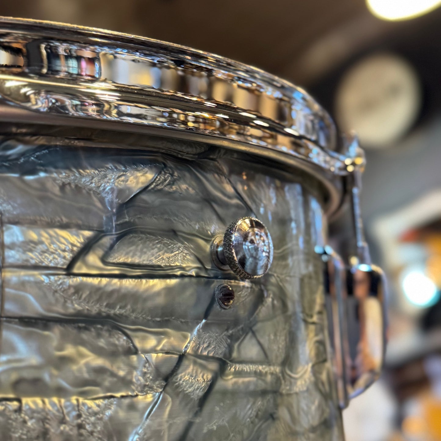 VINTAGE 1950's Ludwig Transition Badge Classic Outfit in Sky Blue Pearl - 14x22, 9x13, 16x16