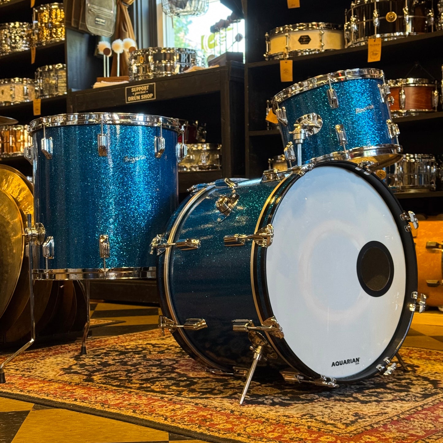 VINTAGE 1960's Rogers Dayton Era Set in Blue Sparkle - 14x20, 9x13, 16x16