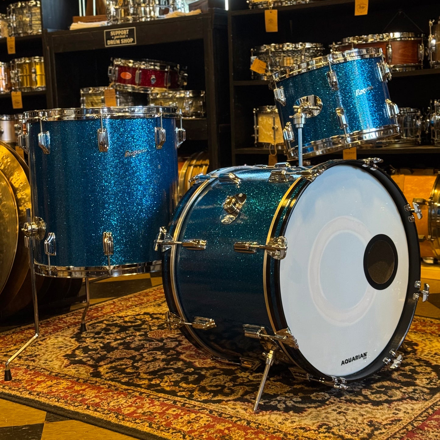 VINTAGE 1960's Rogers Dayton Era Set in Blue Sparkle - 14x20, 9x13, 16x16