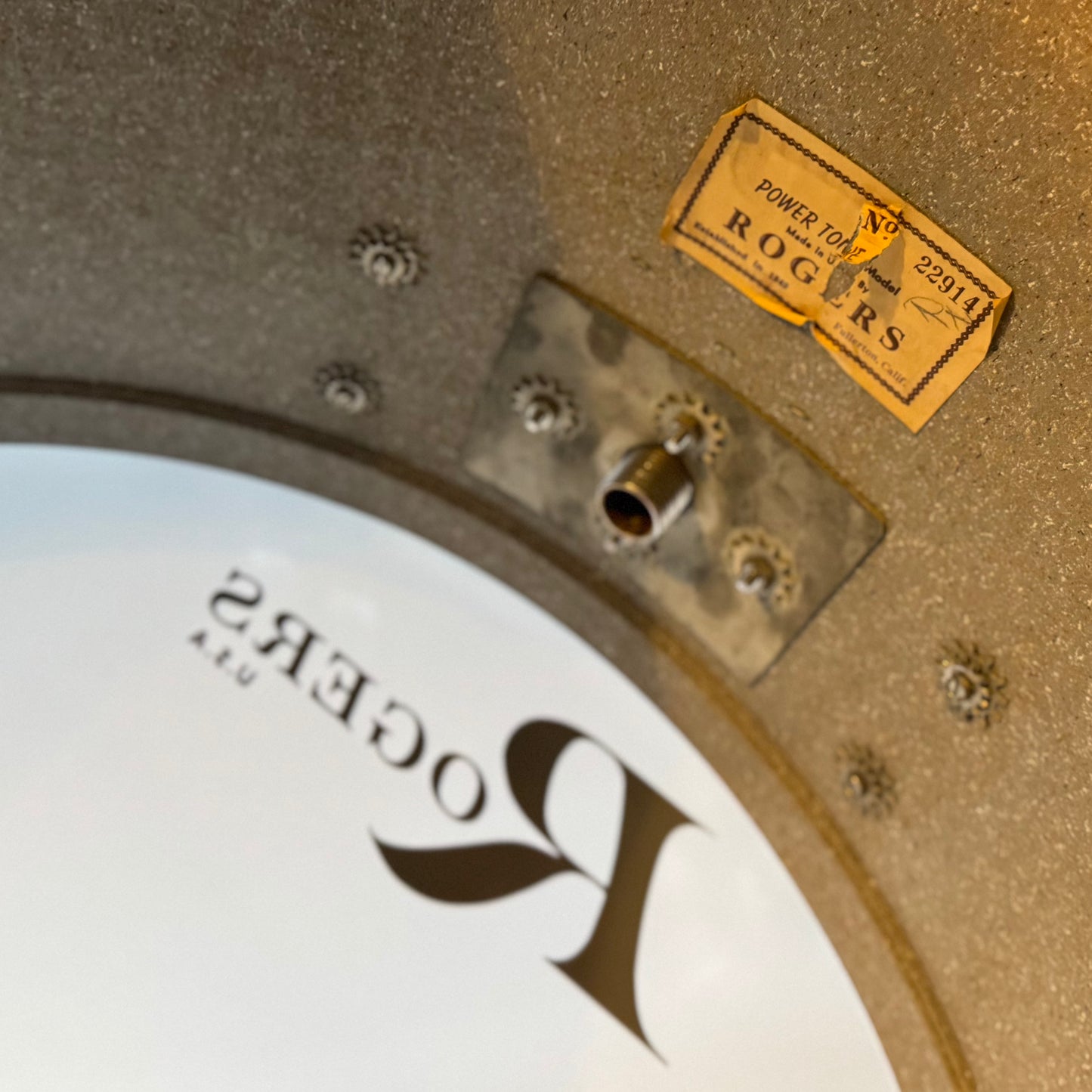 VINTAGE 1960's Rogers Fullerton/Cleveland Era Drum Set in Blue Sparkle - 14x20, 8x12, 9x13, 16x16