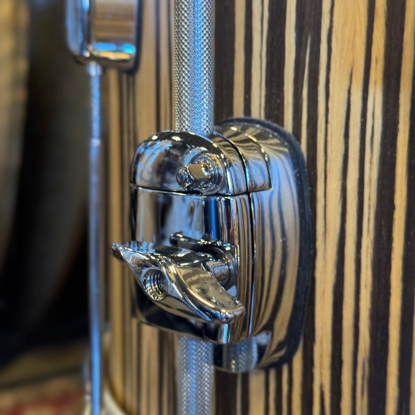 USED Barton Drum Co 3pc Essential Beech in Limited Edition Vertical Grain Zebrawood - 14x20, 8x12, 14x14