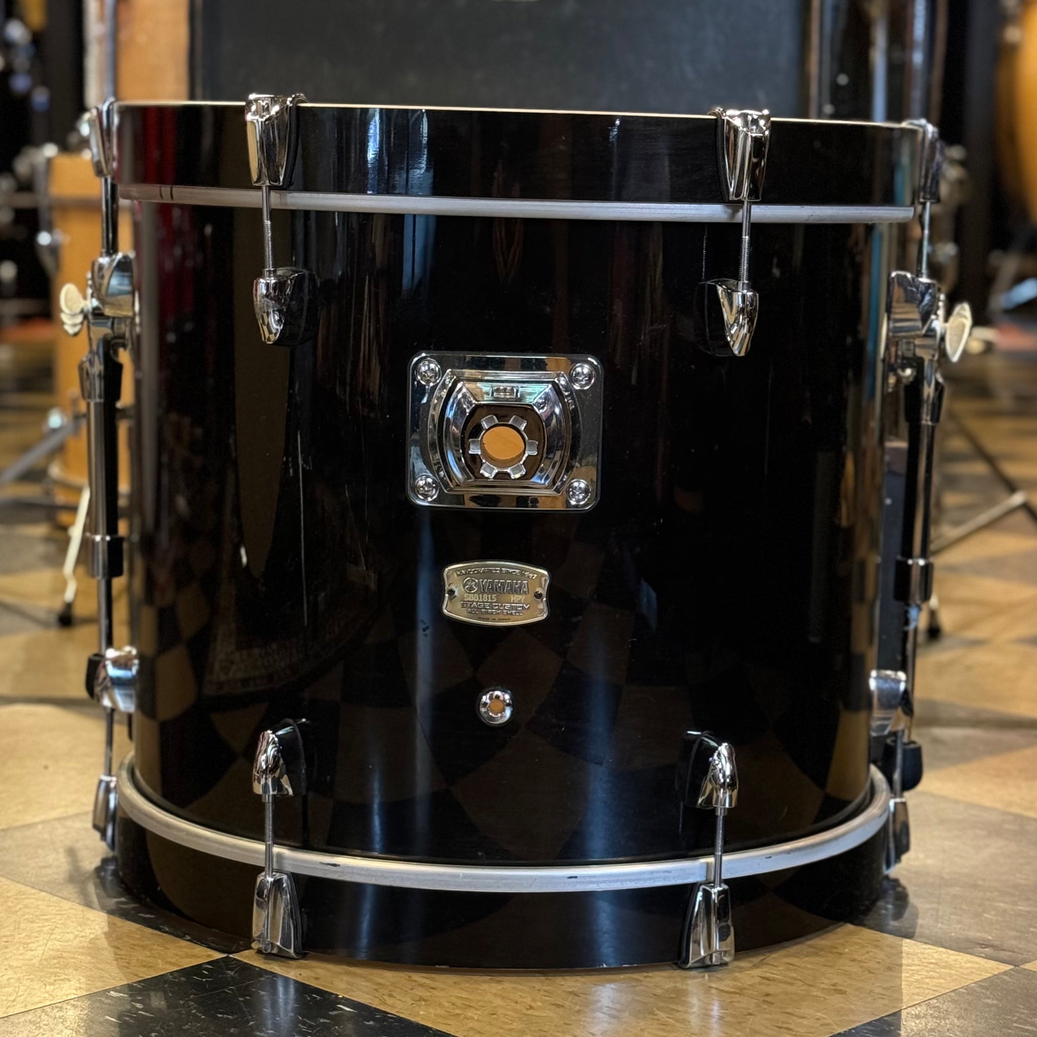 USED Yamaha Stage Custom 15x18 Bass Drum in Black Gloss