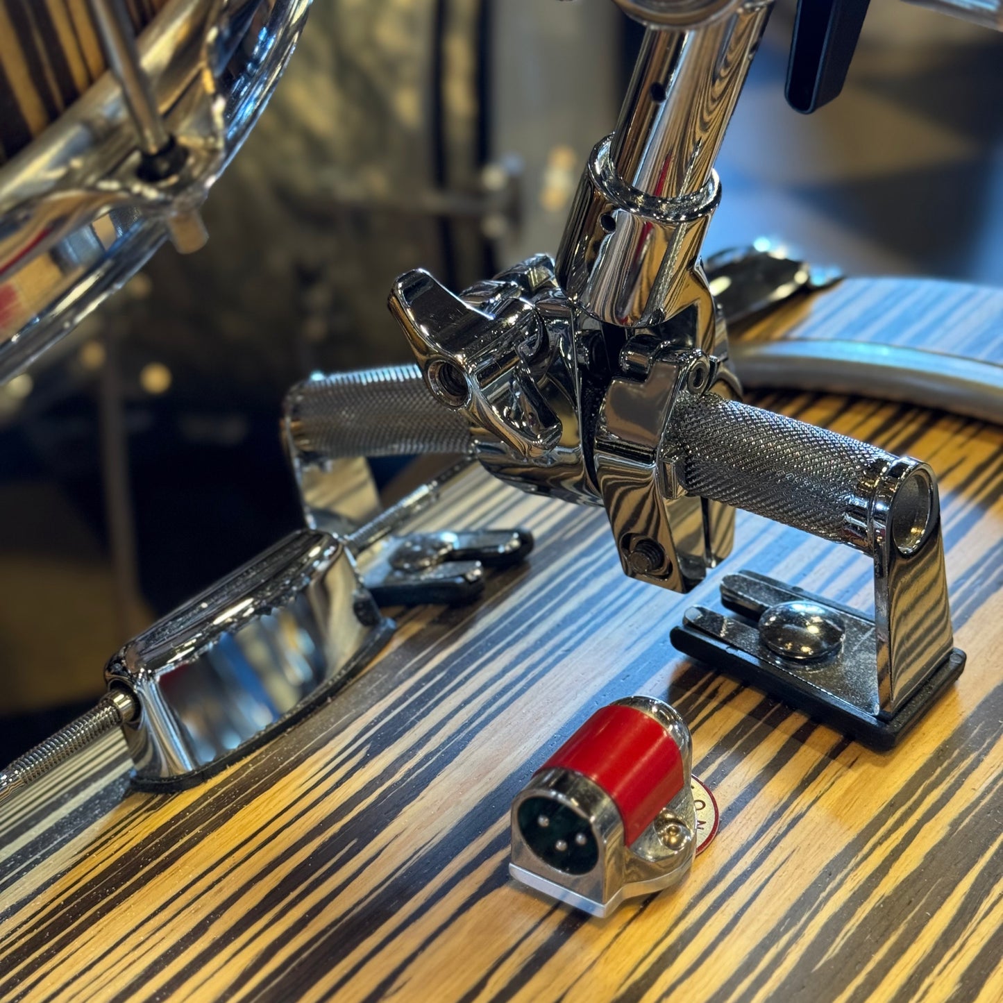 USED Barton Drum Co 3pc Essential Beech in Limited Edition Vertical Grain Zebrawood - 14x20, 8x12, 14x14