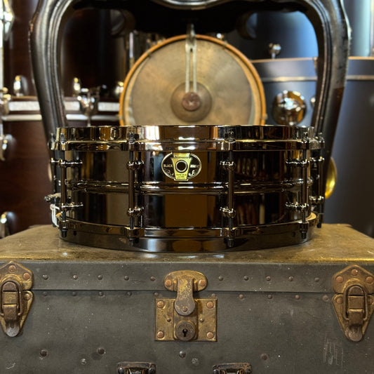 USED Ludwig 5x14 Black Magic Black Nickel over Brass Snare Drum