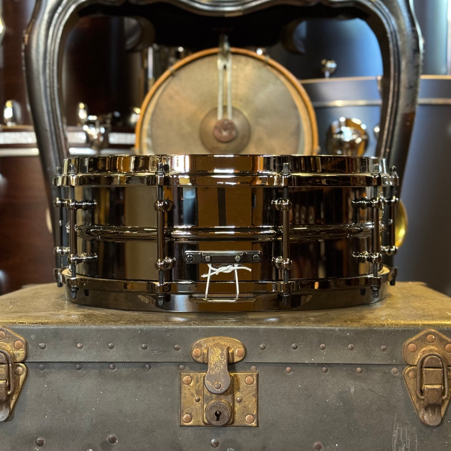 USED Ludwig 5x14 Black Magic Black Nickel over Brass Snare Drum