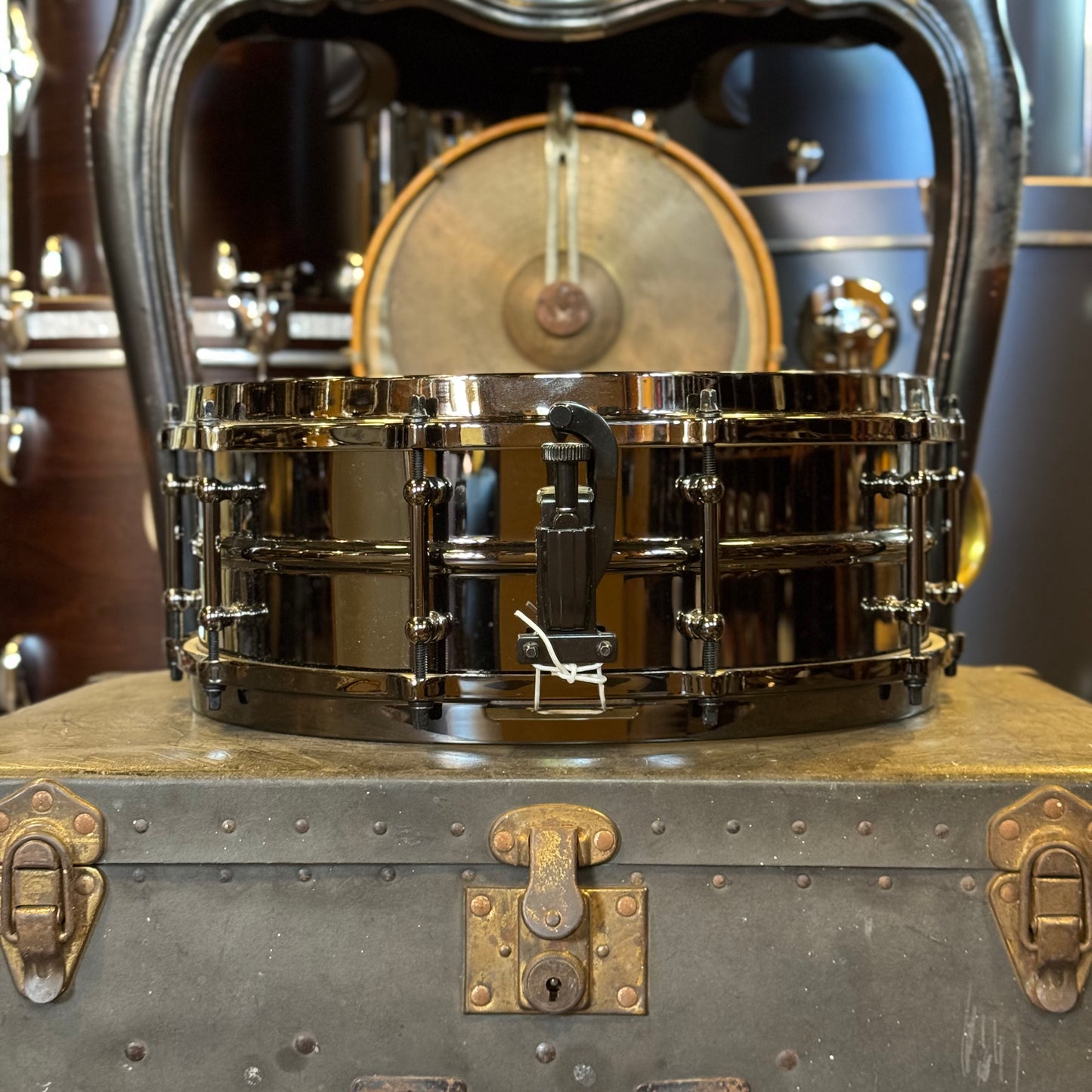 USED Ludwig 5x14 Black Magic Black Nickel over Brass Snare Drum