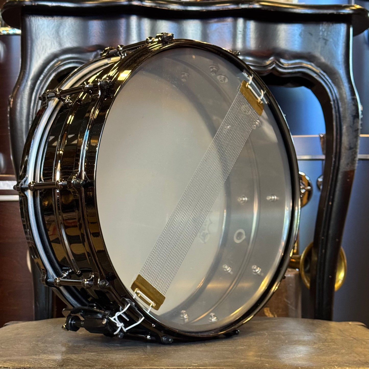 USED Ludwig 5x14 Black Magic Black Nickel over Brass Snare Drum