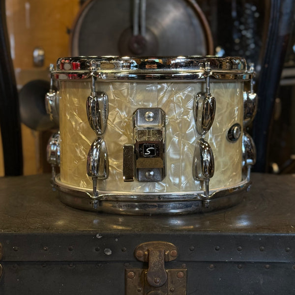 VINTAGE 1970's Slingerland 7x10 Tom In White Marine Pearl