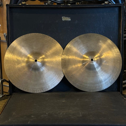 VINTAGE 1930s-1940's A. Zildjian 12" First Stamp/Transition Stamp Hi-Hat Cymbals - 360/448g