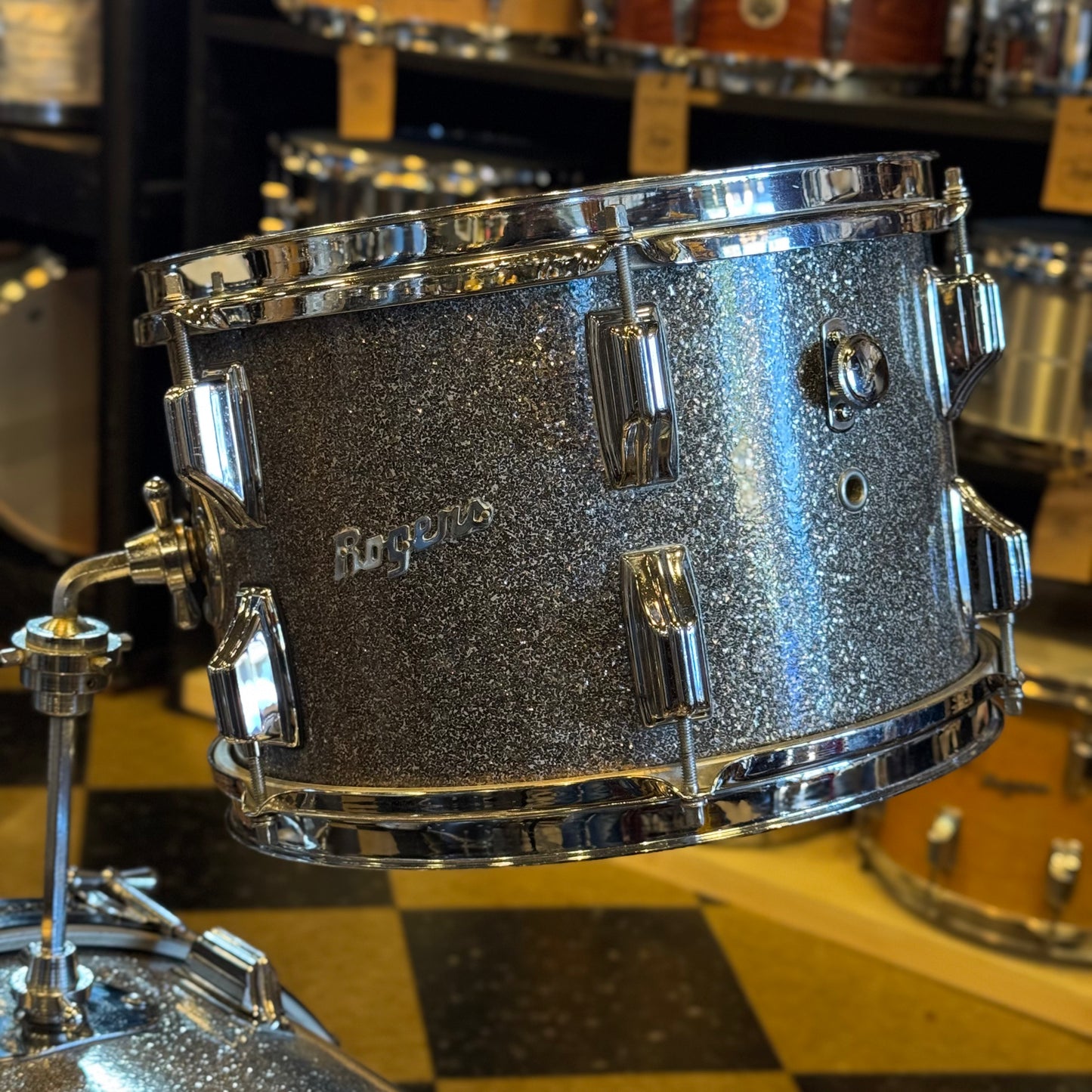 VINTAGE 1960's Rogers Cleveland Era Holiday Bop Kit in Silver Sparkle - 14x18, 8x12, 14x14