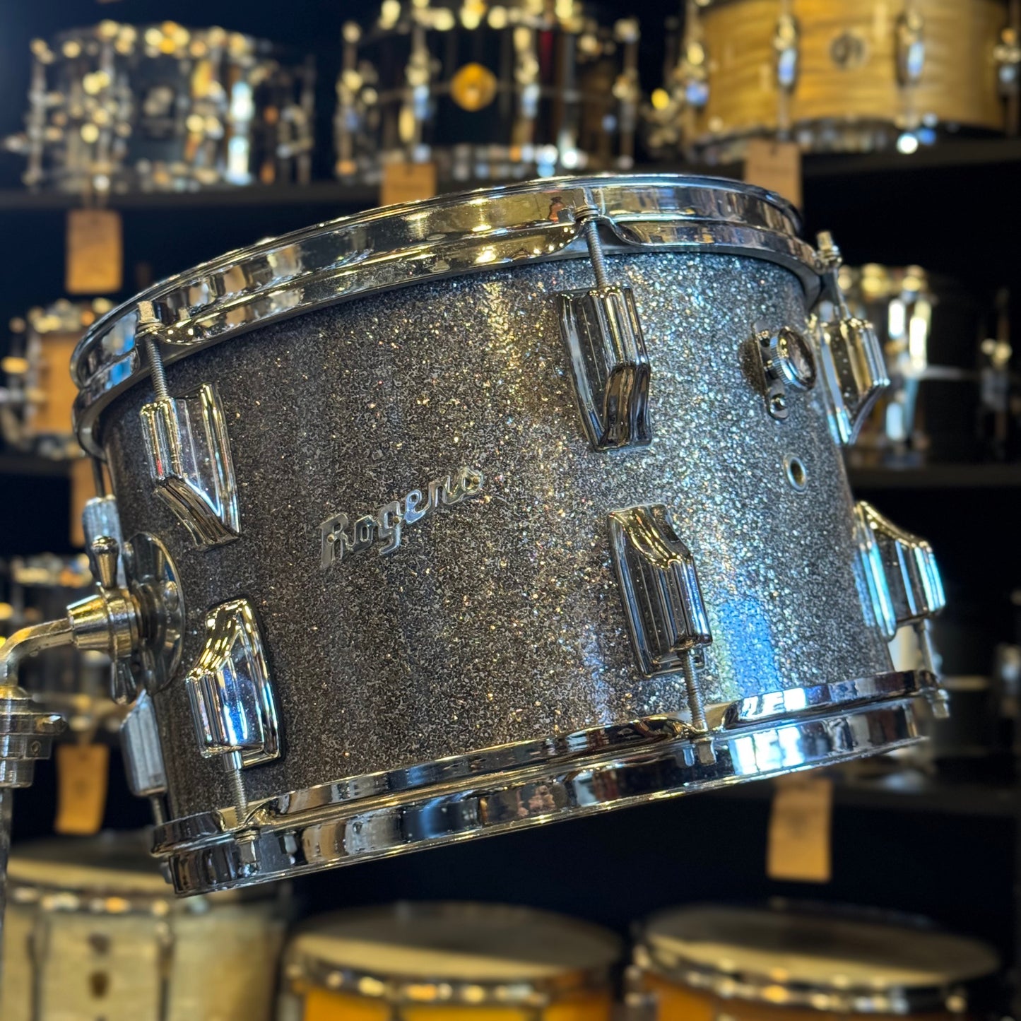 VINTAGE 1960's Rogers Cleveland Era Holiday Bop Kit in Silver Sparkle - 14x18, 8x12, 14x14