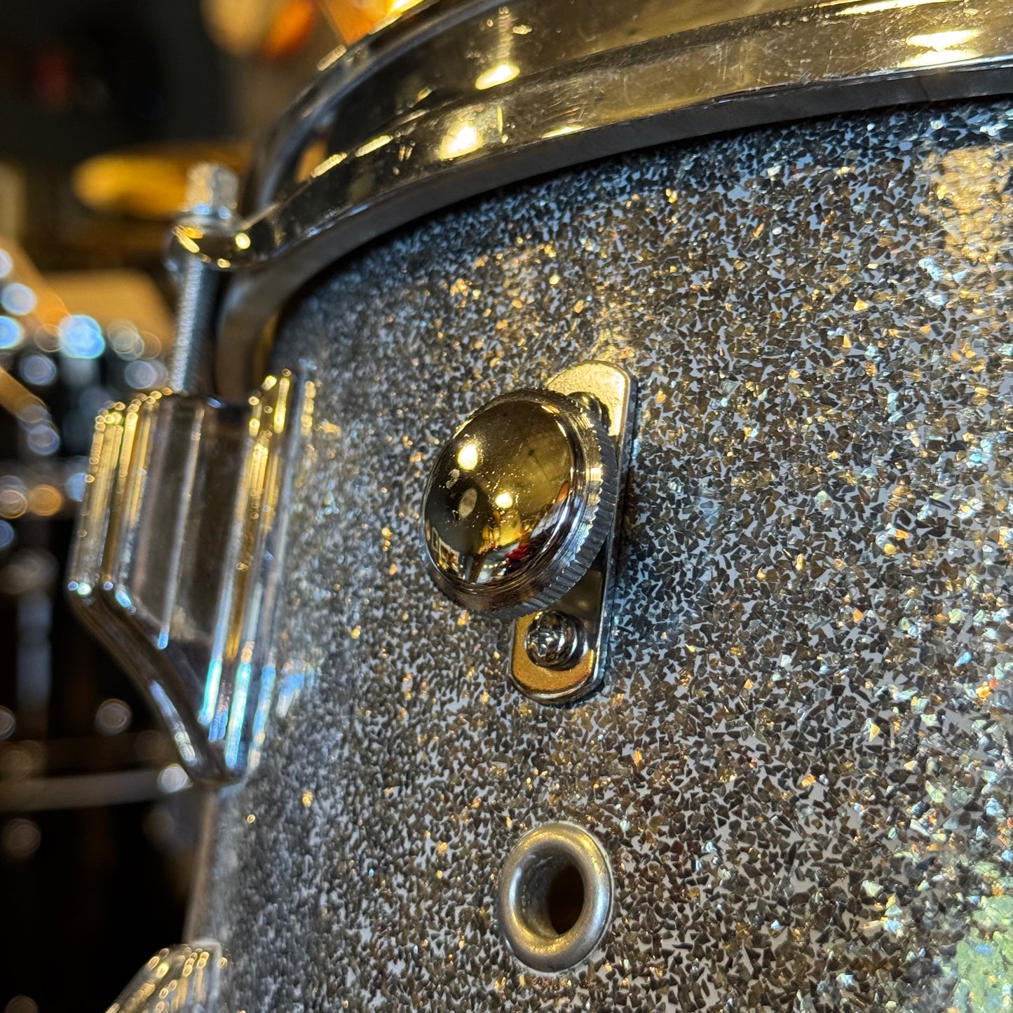 VINTAGE 1960's Rogers Cleveland Era Holiday Bop Kit in Silver Sparkle - 14x18, 8x12, 14x14