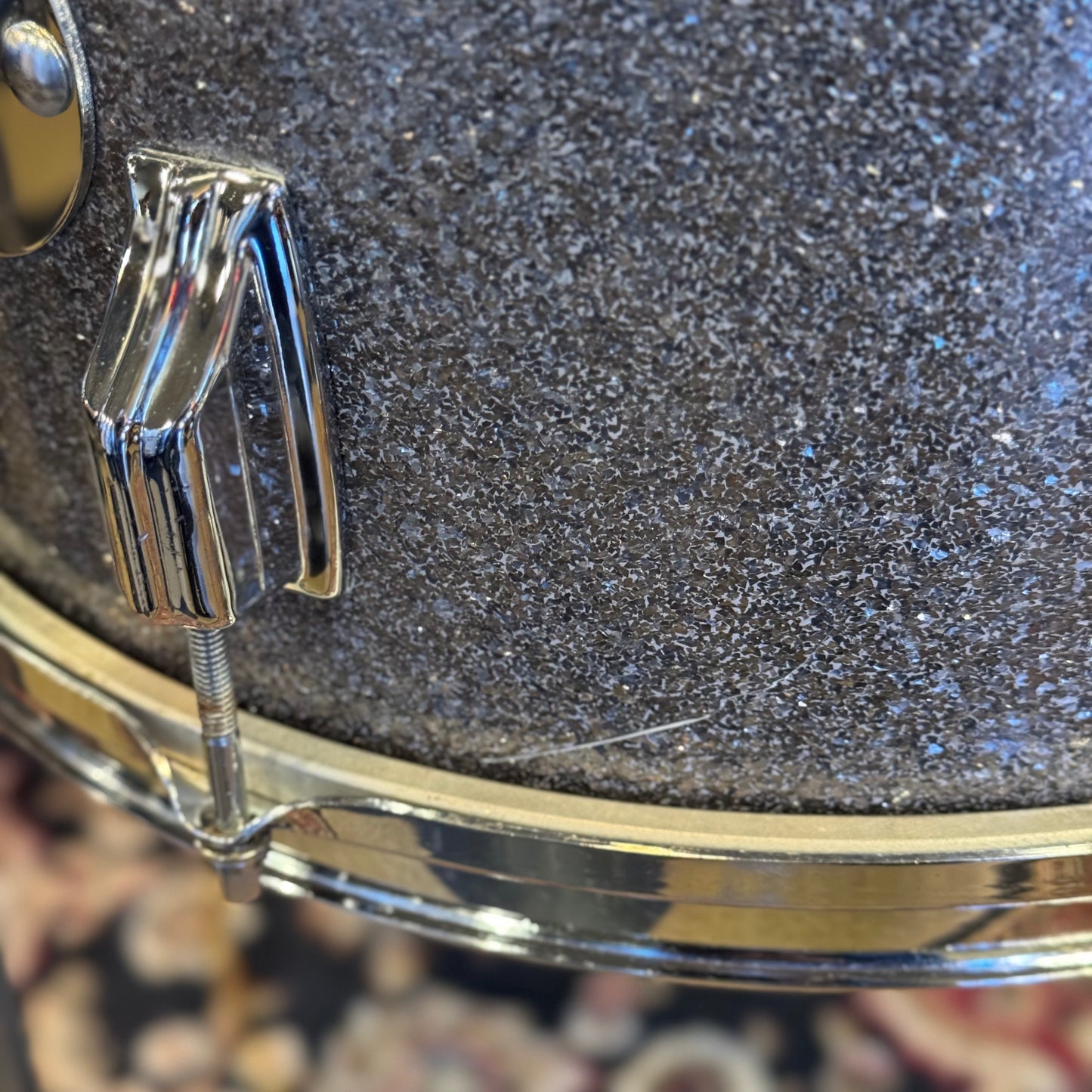 VINTAGE 1960's Rogers Cleveland Era Holiday Bop Kit in Silver Sparkle - 14x18, 8x12, 14x14