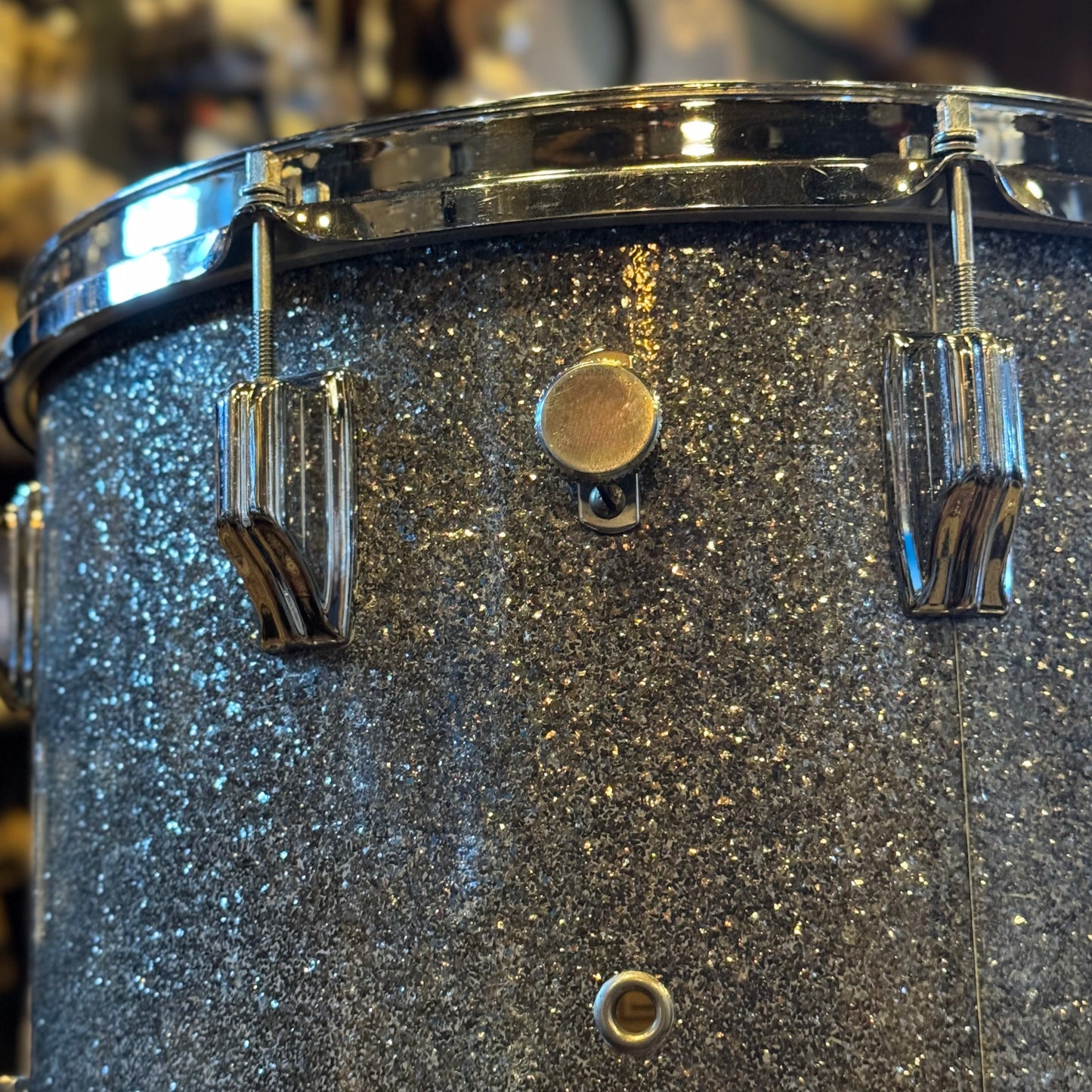 VINTAGE 1960's Rogers Cleveland Era Holiday Bop Kit in Silver Sparkle - 14x18, 8x12, 14x14