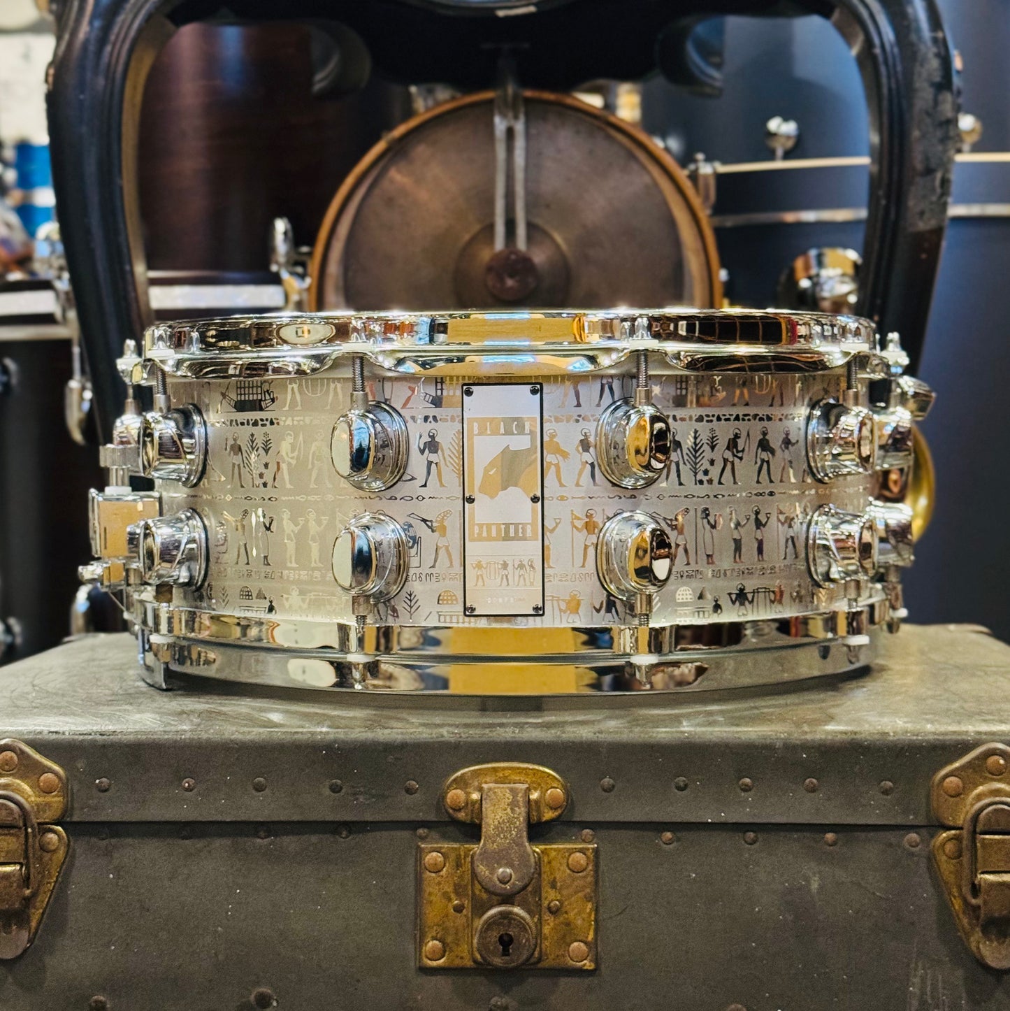 Walfredo Reyes Jr Collection Mapex 5.5x14 Black Panther Babylonian Stainless Steel Snare Drum