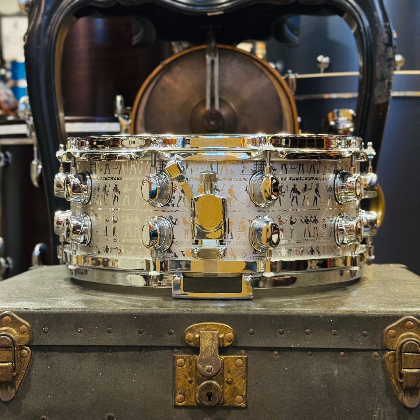 Walfredo Reyes Jr Collection Mapex 5.5x14 Black Panther Babylonian Stainless Steel Snare Drum