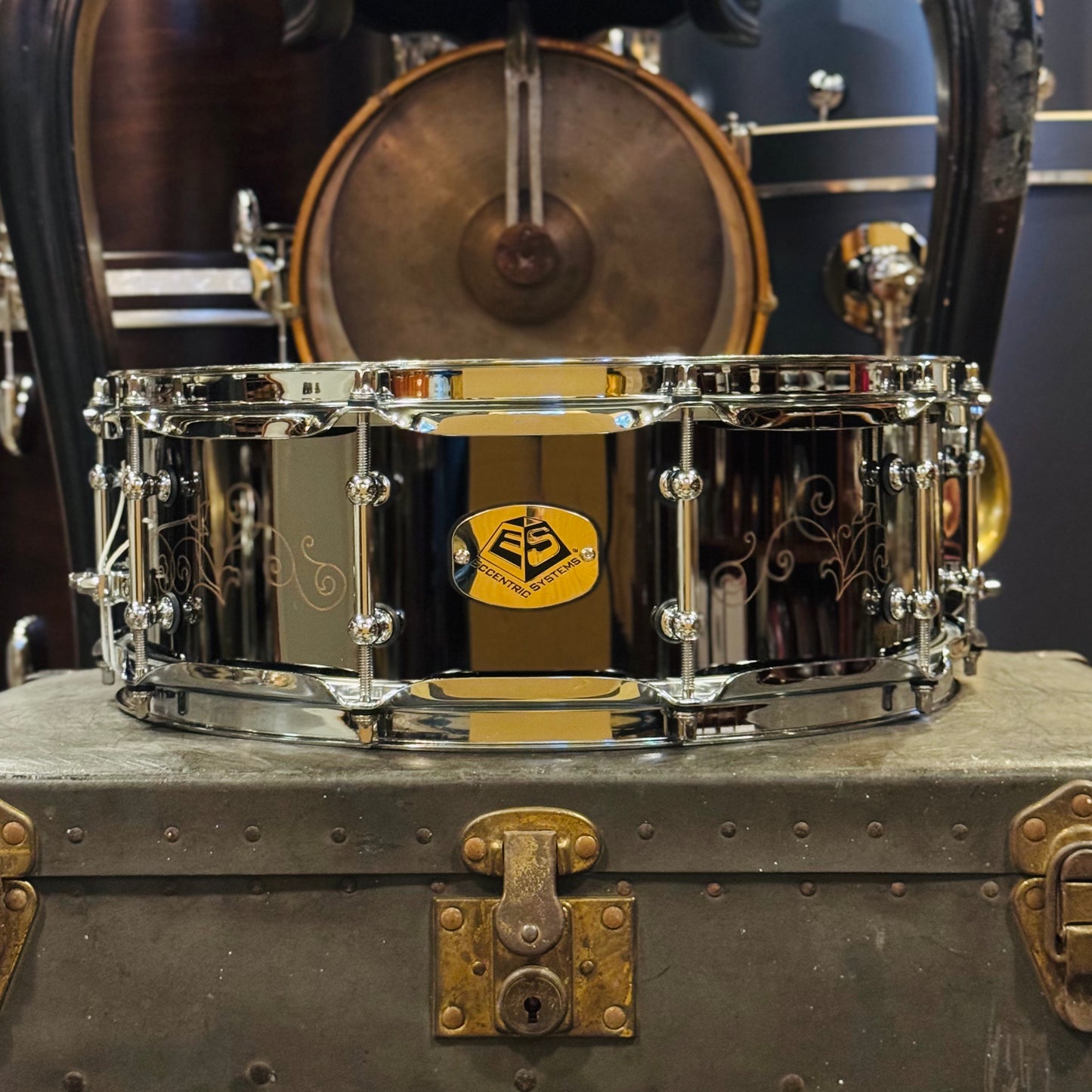 Walfredo Reyes Jr Collection Eccentric Systems 5x14 Black Nickel over Brass Snare Drum