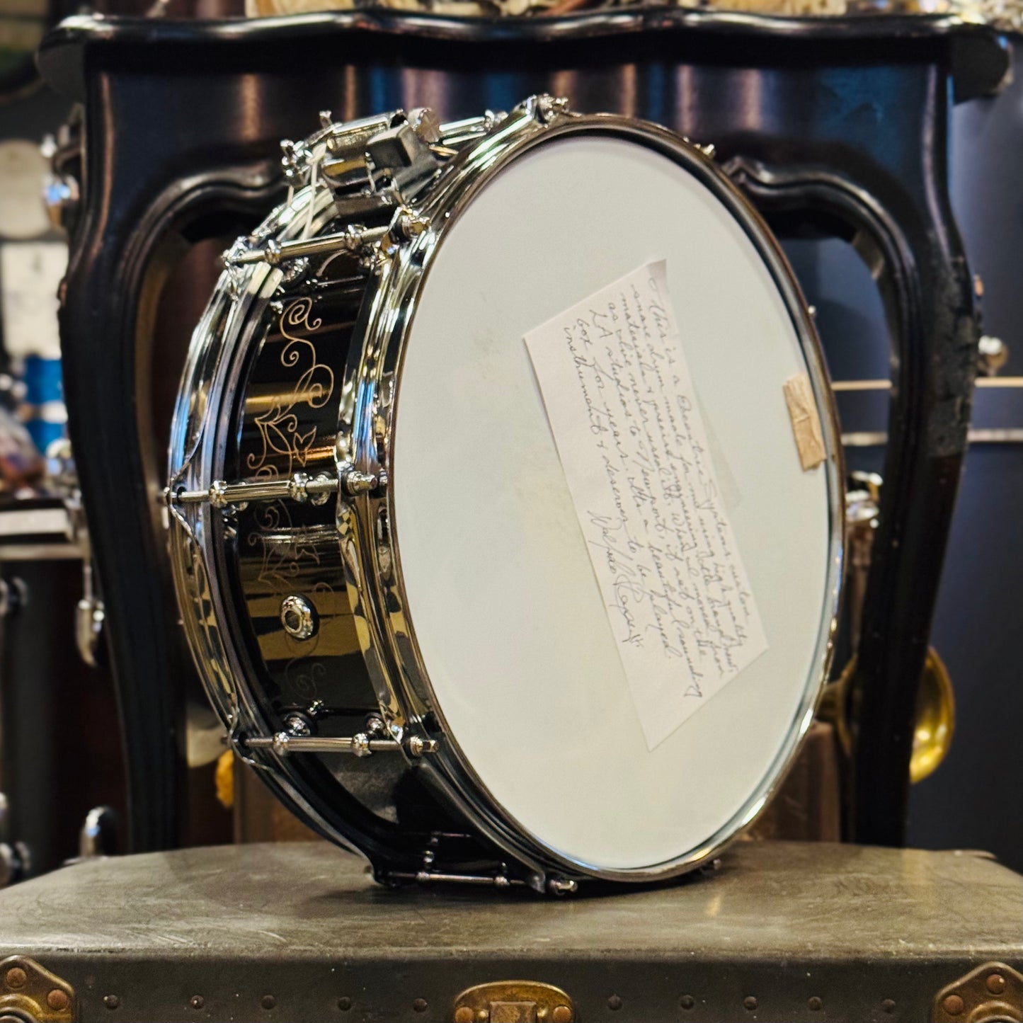 Walfredo Reyes Jr Collection Eccentric Systems 5x14 Black Nickel over Brass Snare Drum