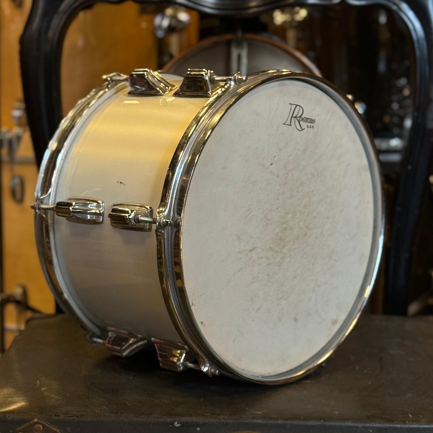 VINTAGE 1970's Rogers Big R 8x12 Tom in Silver Mist