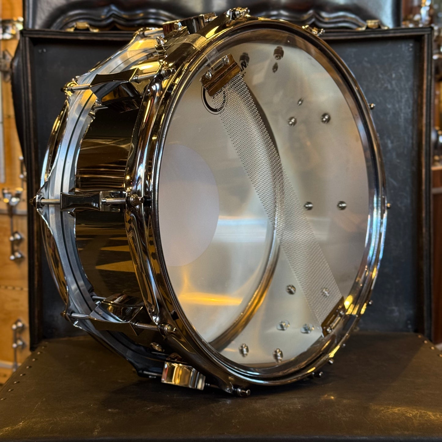 USED Pork Pie 6.5x14 Little Squealer Steel Snare Drum