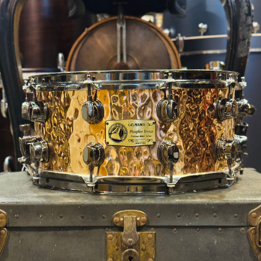 Walfredo Reyes Jr Collection Mapex 6.5x14 Phosphor Bronze Hammered Snare Drum