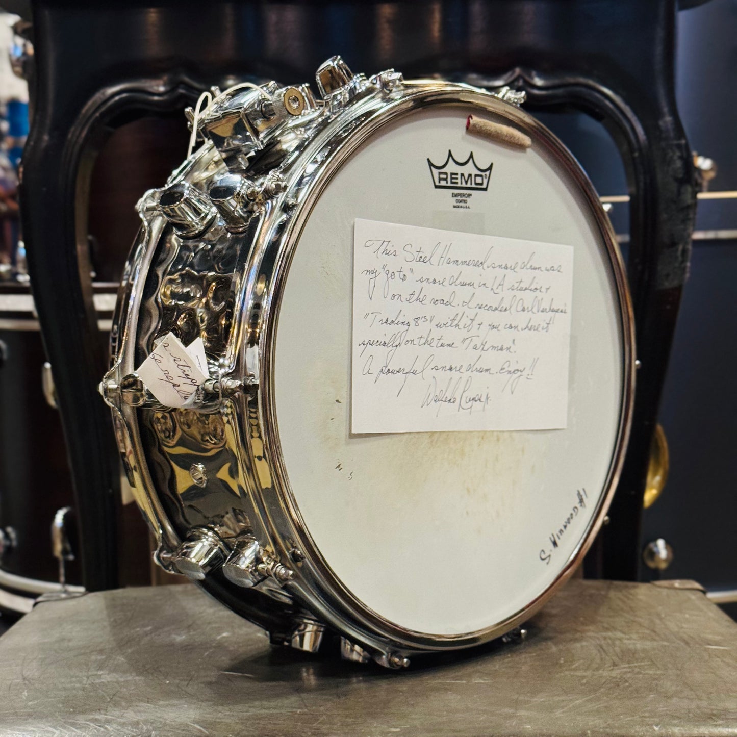 Walfredo Reyes Jr Collection Mapex 5.5x14 Steel Hammered Snare Drum