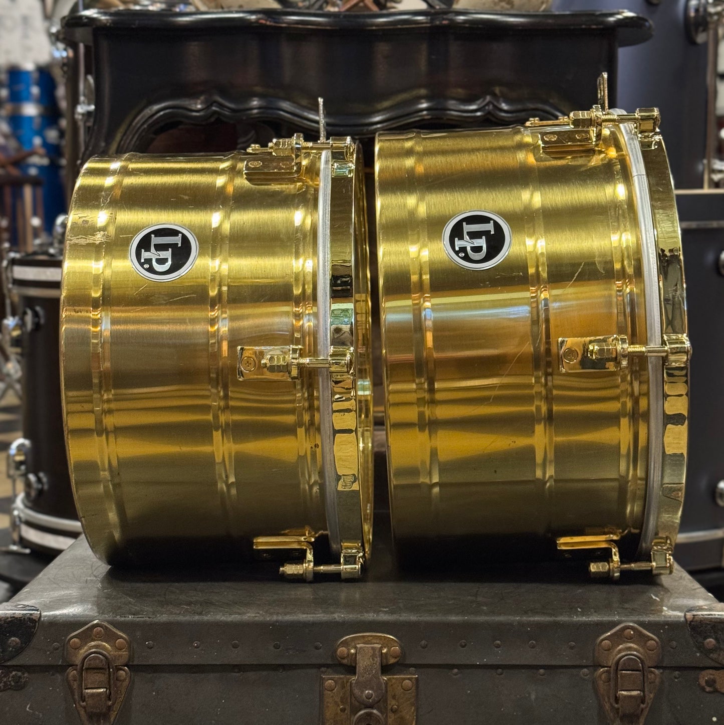 Walfredo Reyes Collection LP Brass Shell Timbale Set