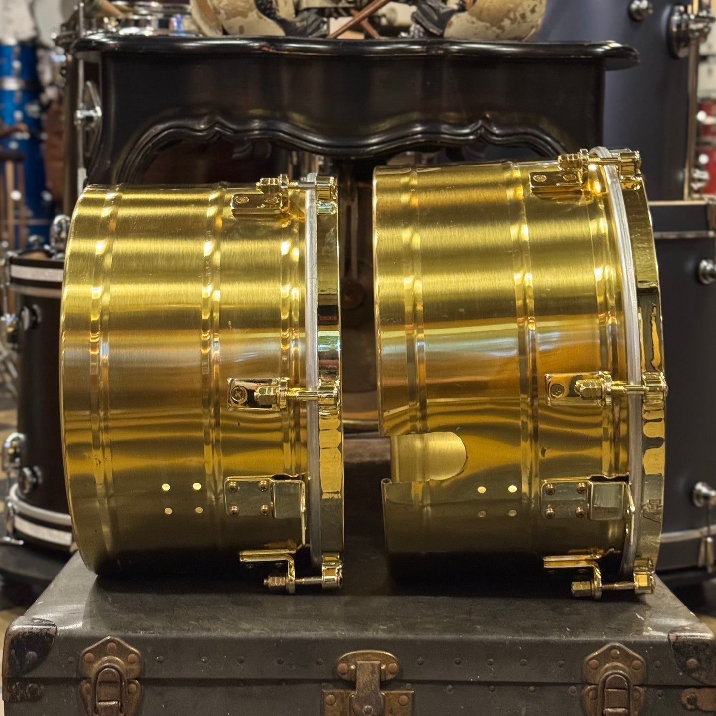 Walfredo Reyes Collection LP Brass Shell Timbale Set